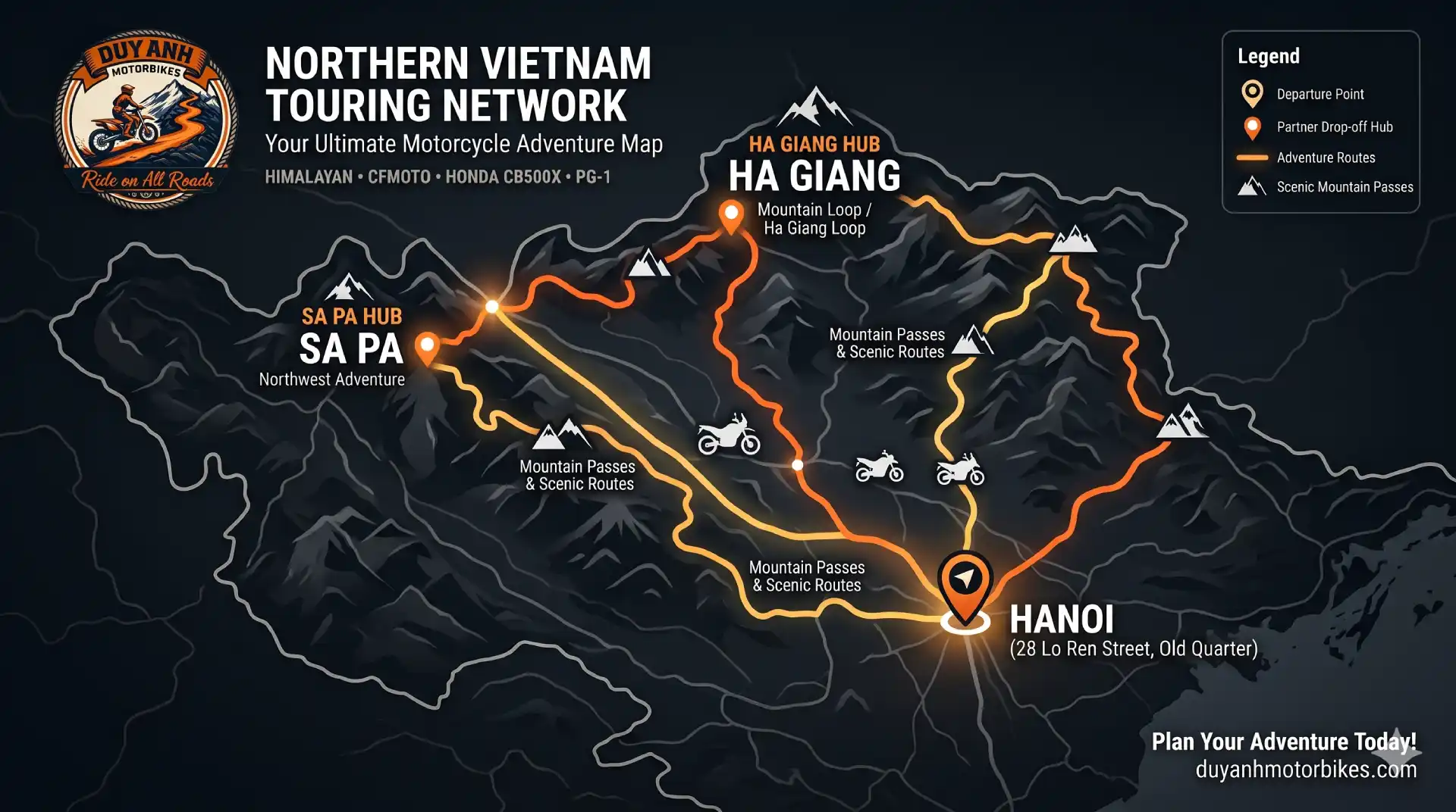 cb500x vs yamaha pg1 rental route map